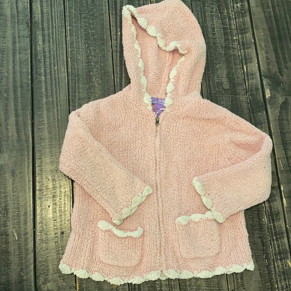 Pink zipper sweater jacket